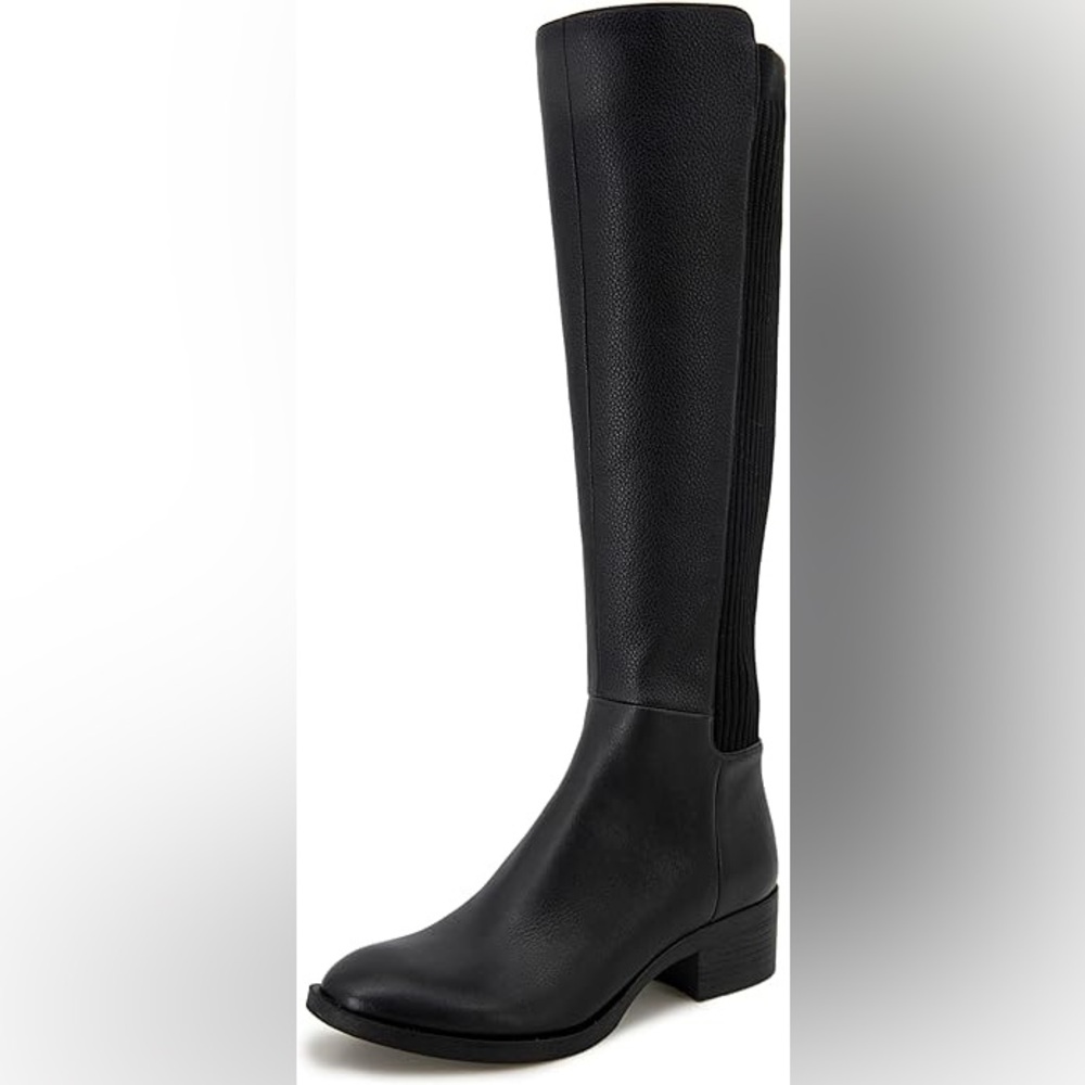 Kenneth Cole Levon Women's Black Knee-High Leather Riding Boots
